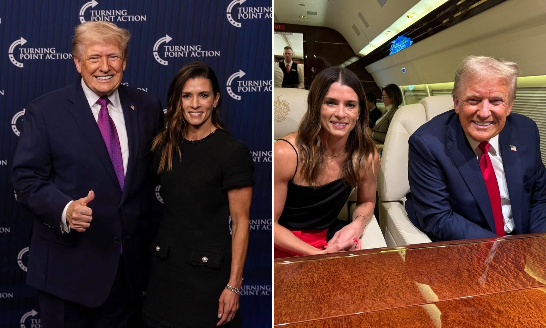 Danica Patrick reunites with Donald Trump at Turning Point USA event ...