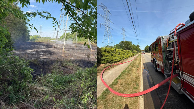 Crews respond to brush fire in Stallings, remind residents of burn ban