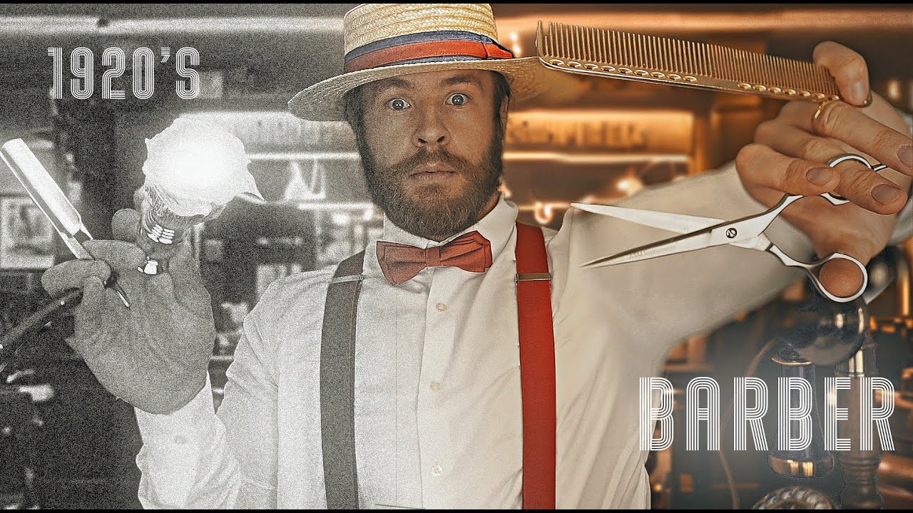 1920s barbershop ASMR | Classic haircut & shave roleplay