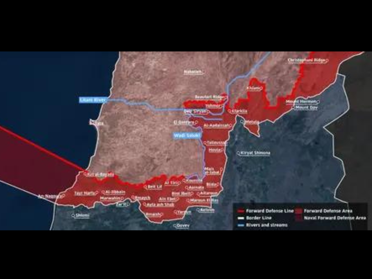 Yellow line: Israel releases map of 'buffer zone' extending across ...