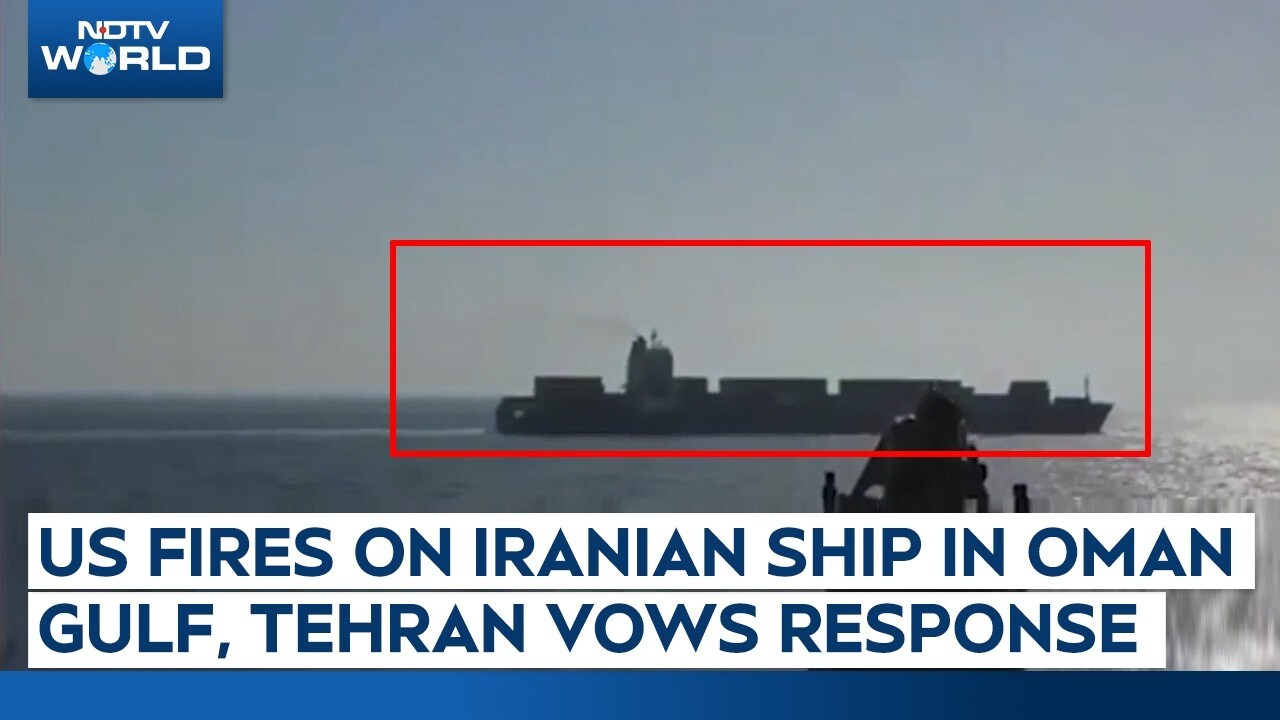 Hormuz Strait video | US fires on Iranian ship in Gulf of Oman, Tehran ...