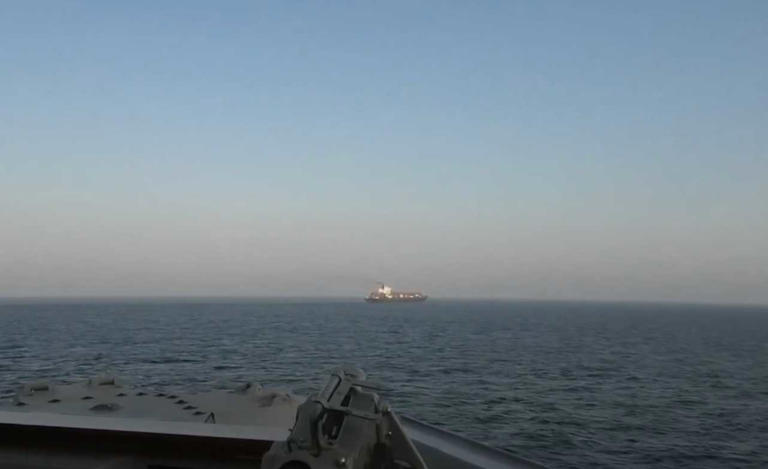 Video shows US Navy firing at Iranian cargo ship before seizing vessel ...