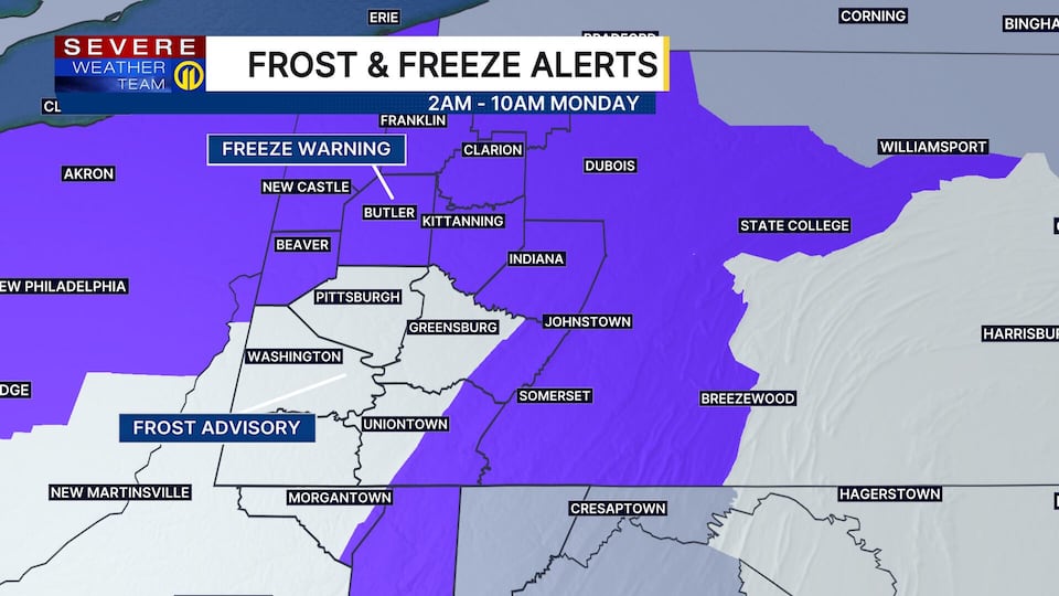 Frost & freeze alerts in effect tonight as temperatures dip (4/19/26)