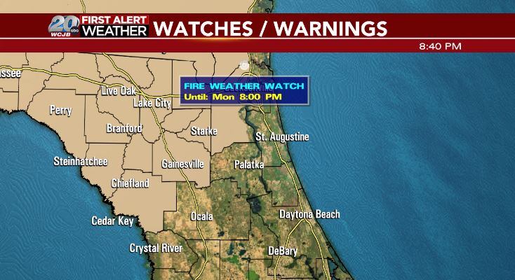 First alert declared for Monday due to fire weather watch and multiple ...