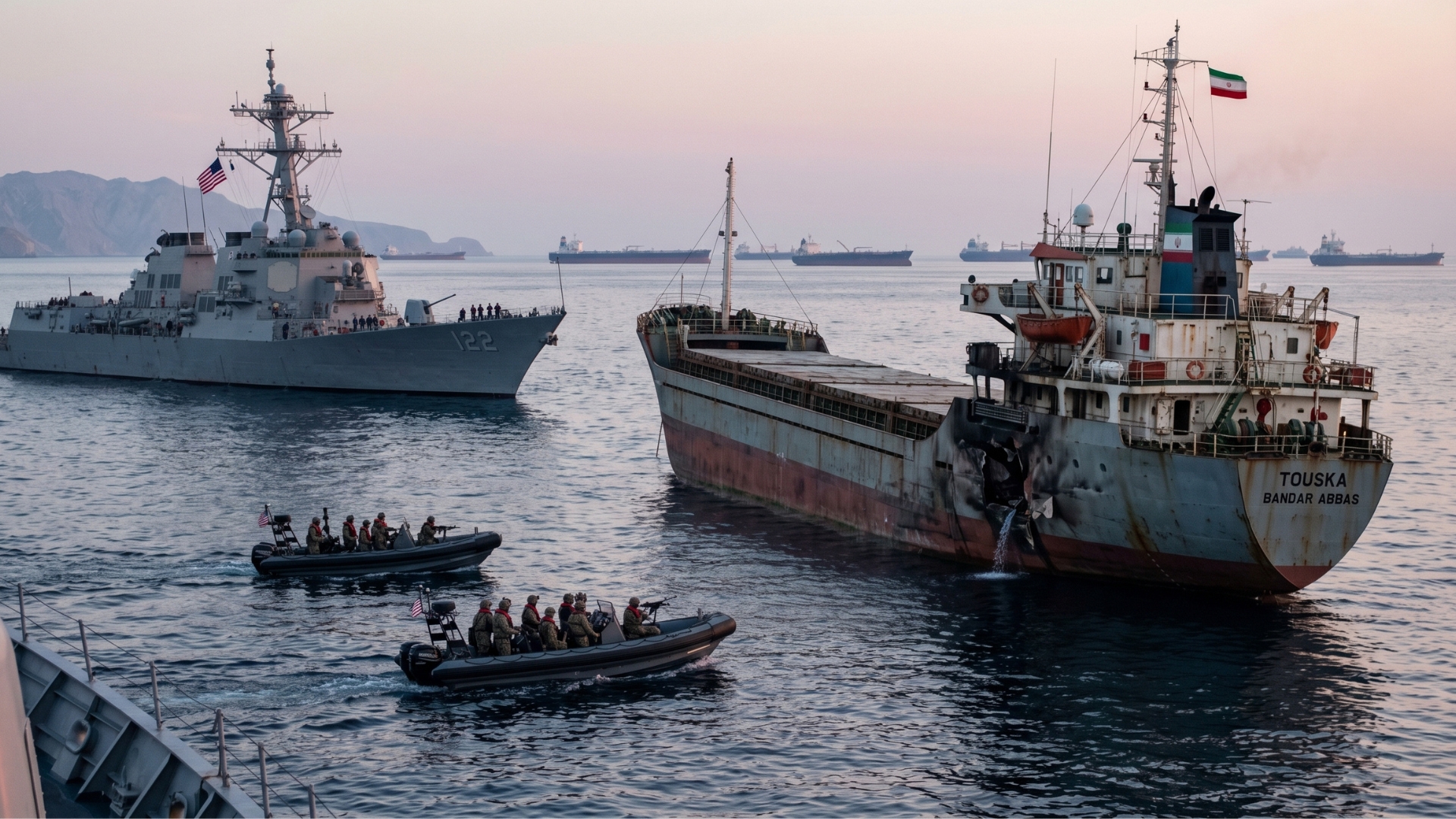 US destroyer disables Iranian vessel in Gulf of Oman