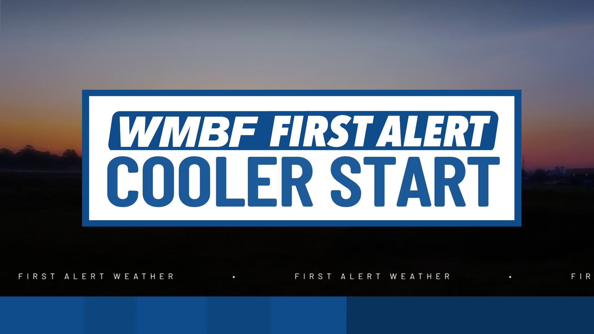 First alert: Cooler start to the week