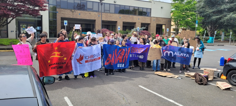 Portland activists protest against Iran war, US military exercises in ...