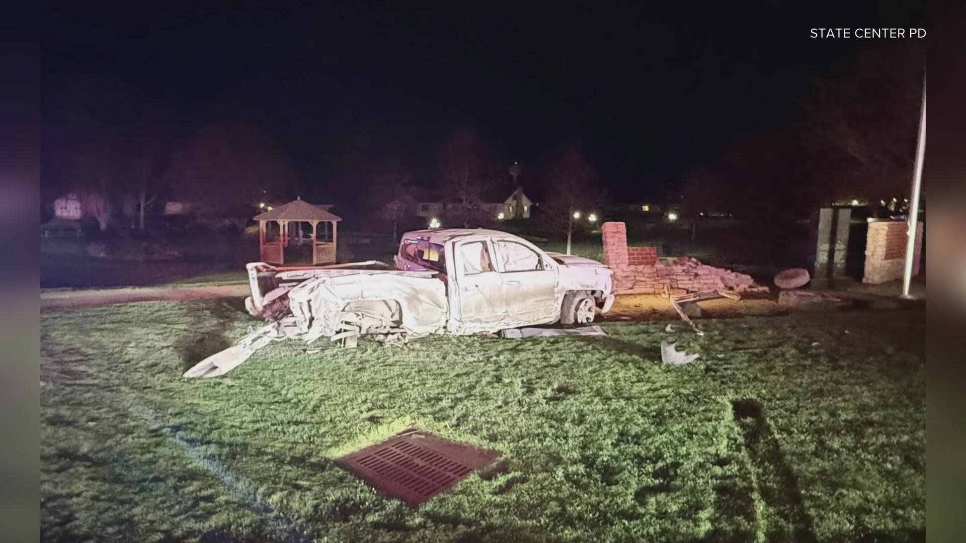 Juvenile arrested for OWI after crashing truck into State Center Rose ...