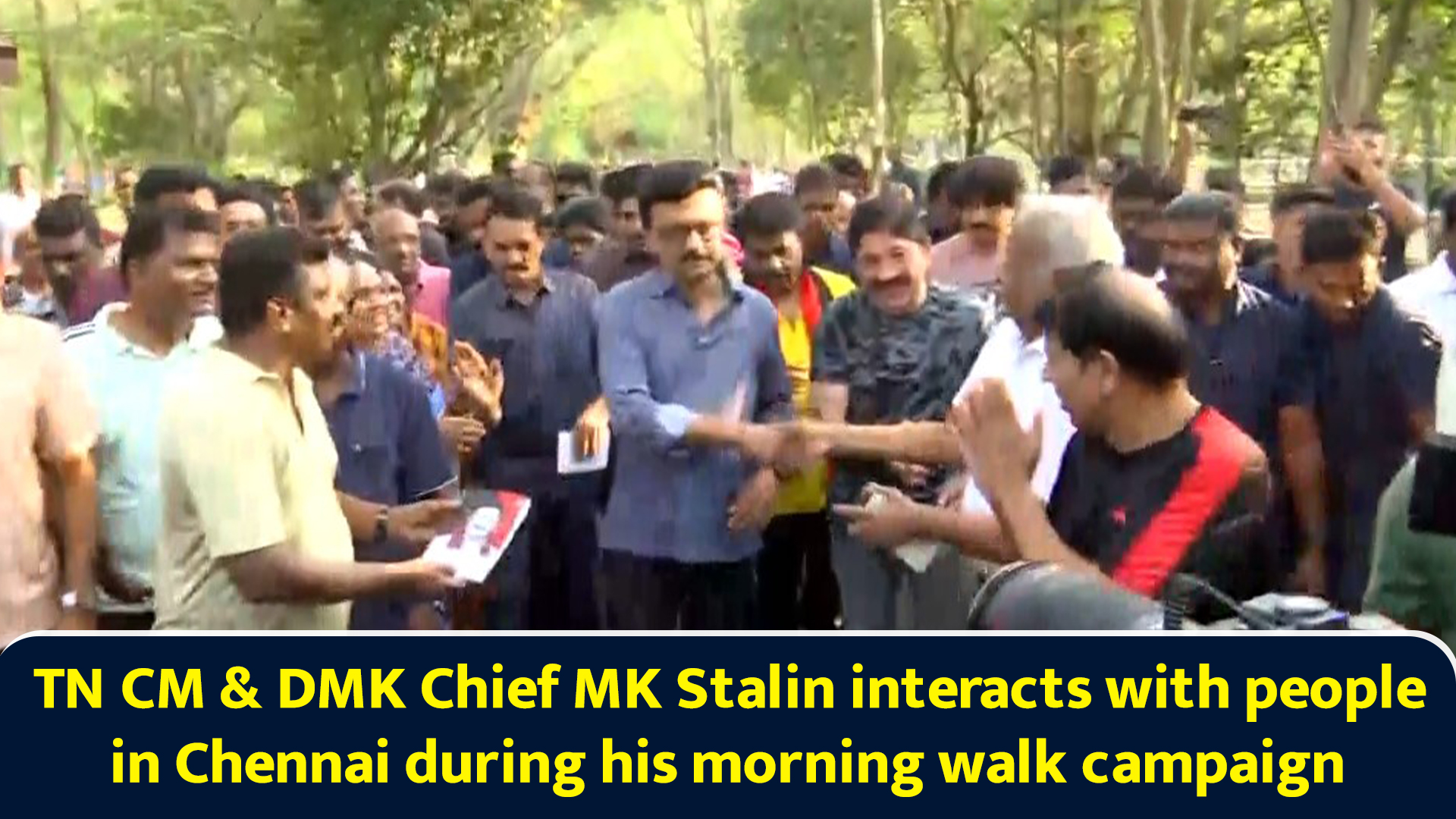 TN CM and DMK chief MK Stalin interacts with people in Chennai during ...