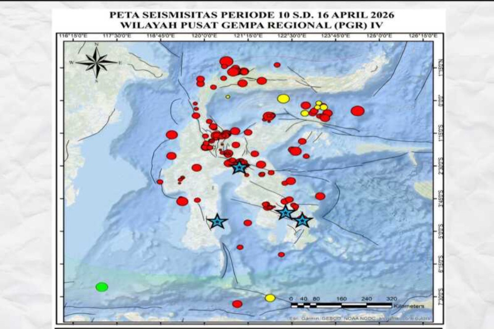 Sulawesi diguncang 151 gempa selama sepekan, terasa di sejumlah daerah