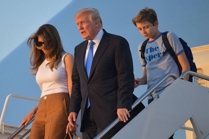 Barron Trump is always seen with black backpack for 'touching' reason