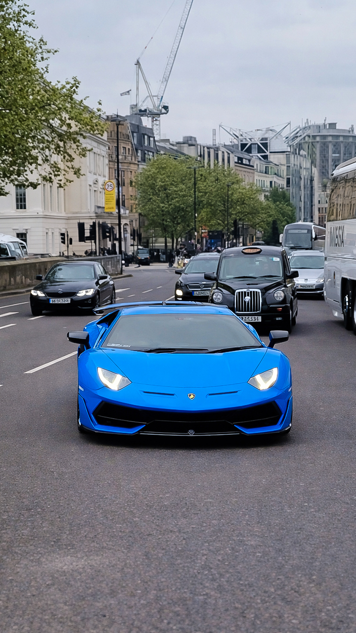Lamborghini Aventador SVJ caught in urban streets