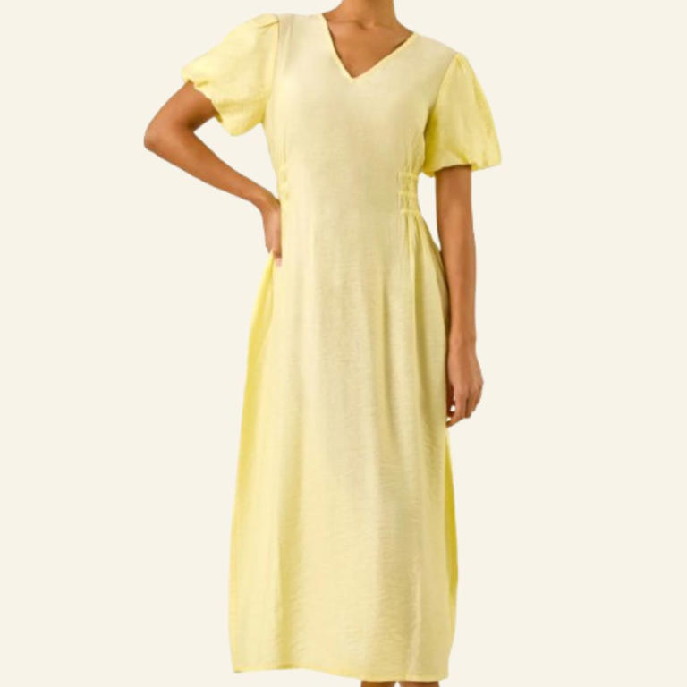 Kate Garraway's lemon sorbet midi dress is a delicious combination of  comfort and style