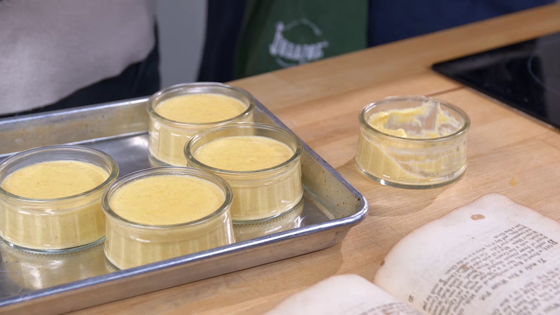 Making orange fool from a 1748 cookbook
