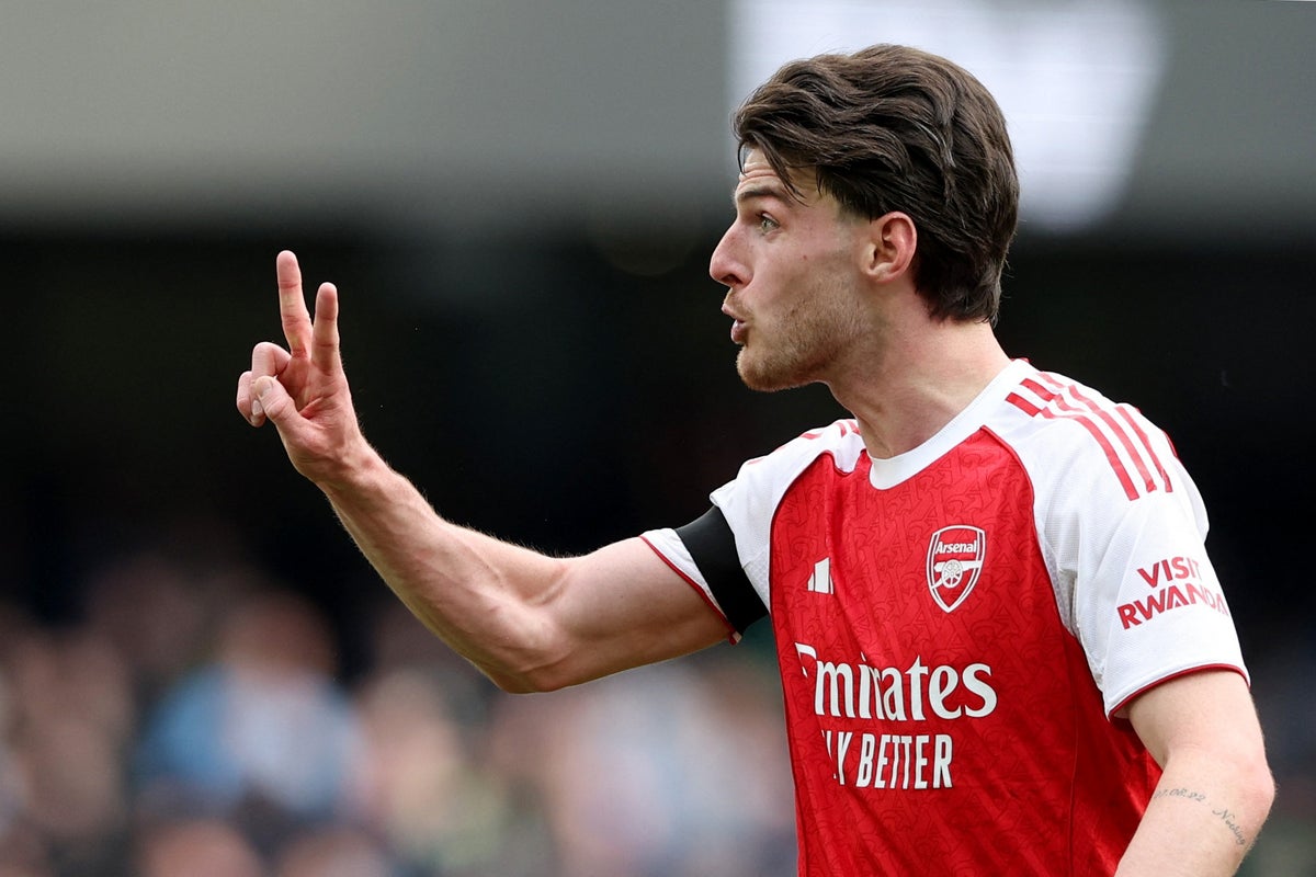 What did Rice say to his Arsenal teammates after losing to Man City?