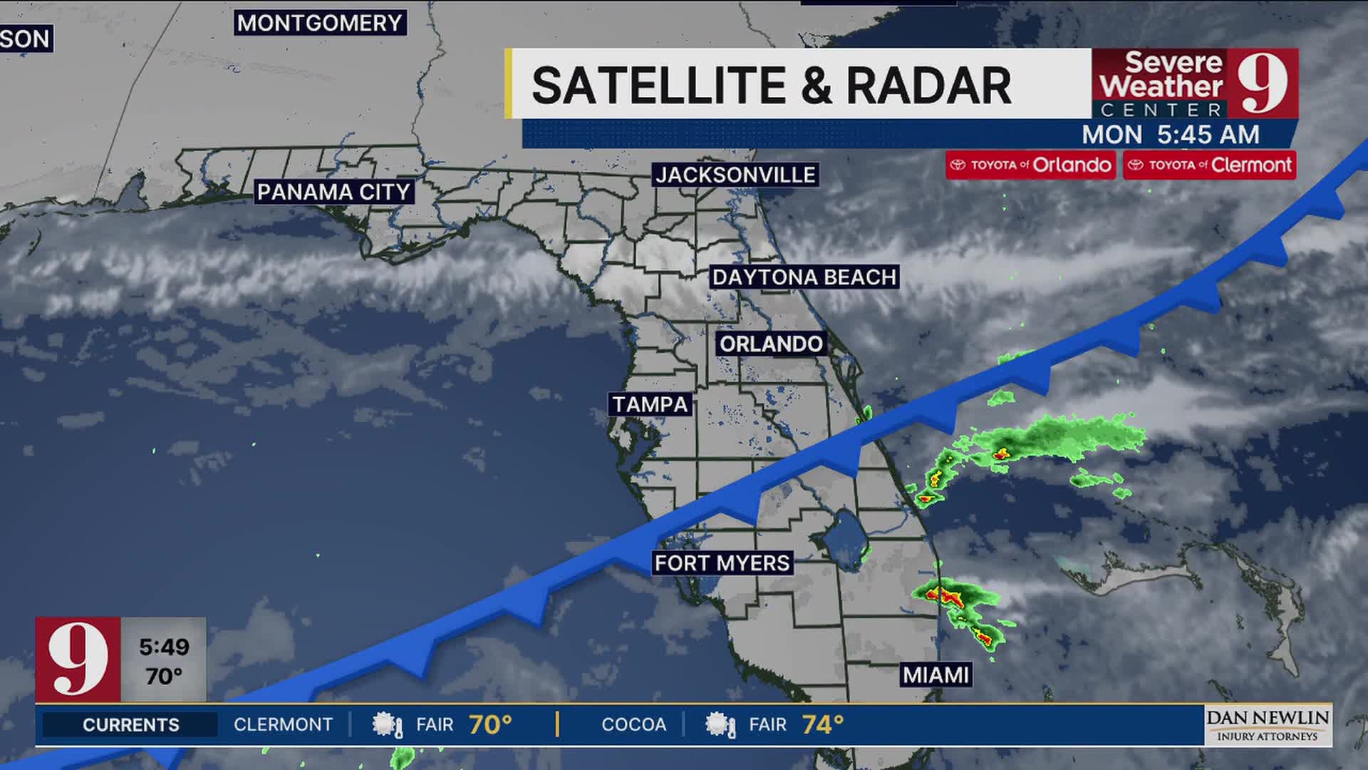 Front to bring cooler and drier conditions to Central Florida