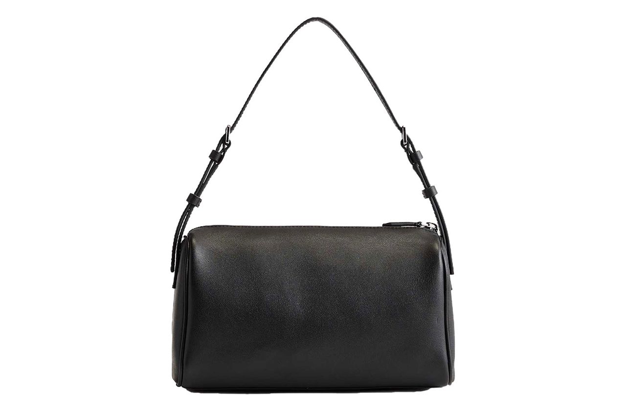 Italian Leather Mini Barrel Shoulder Bag