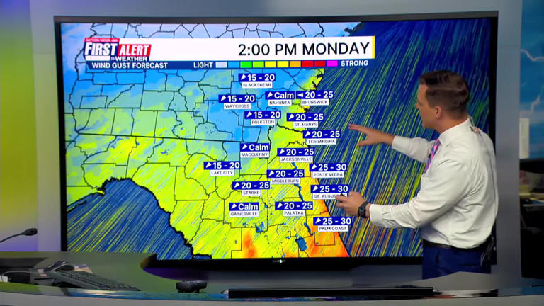 Breezy and cooler, very high wildfire risk