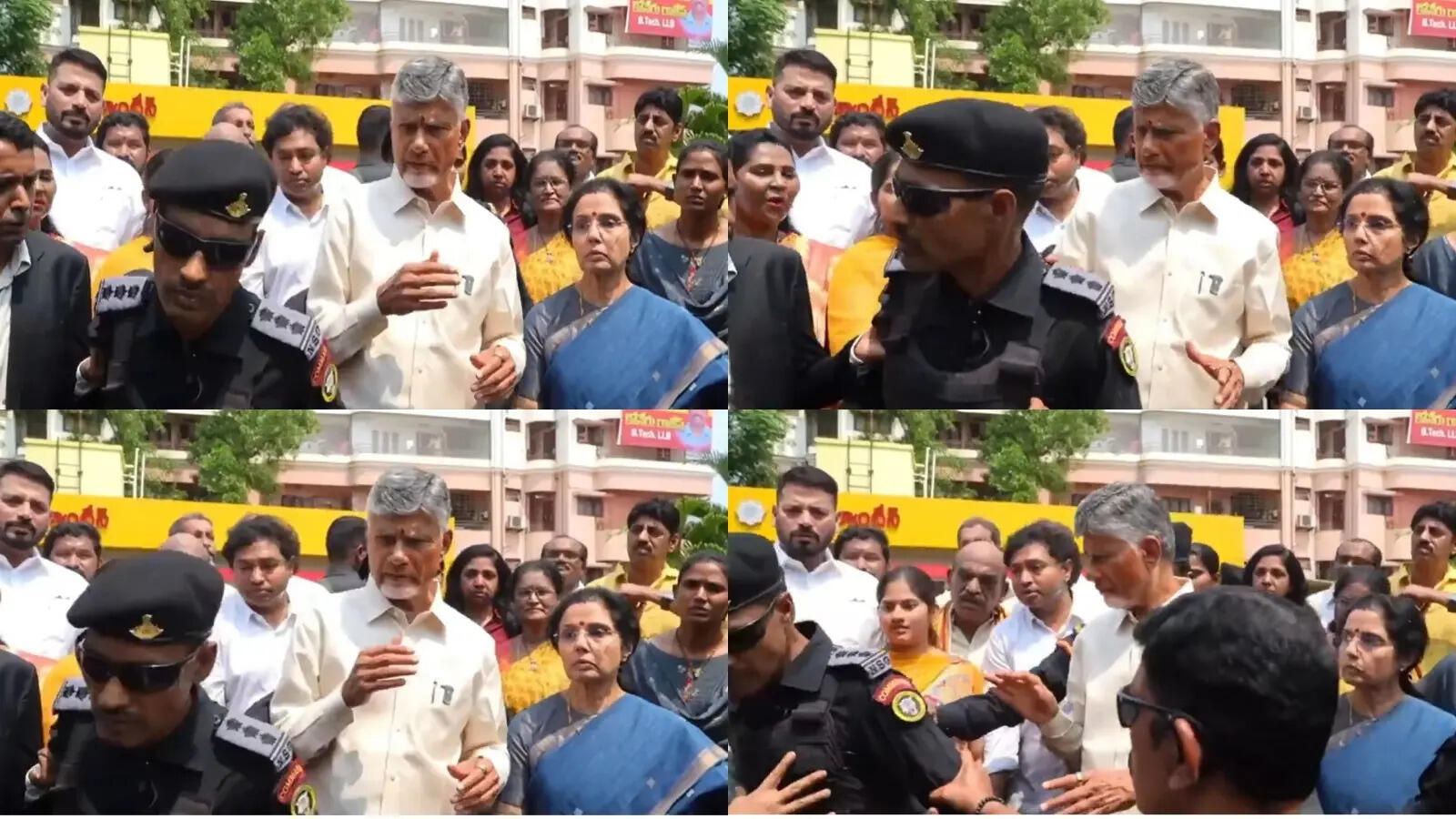 చంద్రబాబు పక్కనున్న NSG కమాండర్‌కు అస్వస్థత.. కిందపడిపోబోతుండగా, వీడియో ...