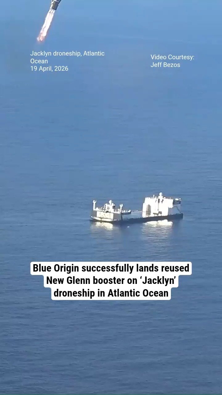 Blue Origin successfully lands reused New Glenn booster on 'Jacklyn ...