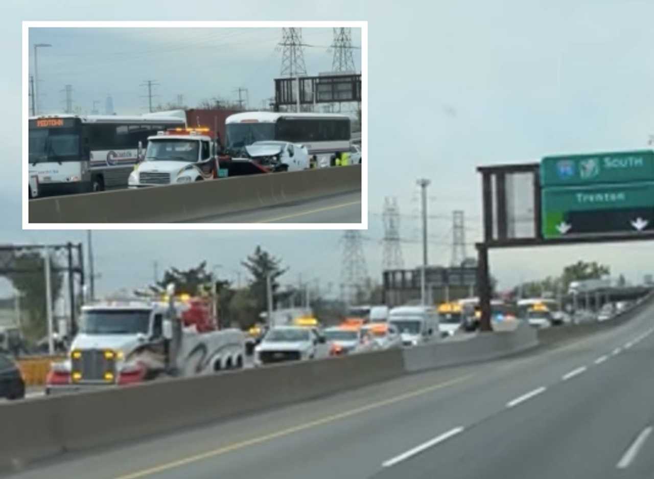 6-vehicle crash on NJ Turnpike in Bergen County sends 3 to hospital