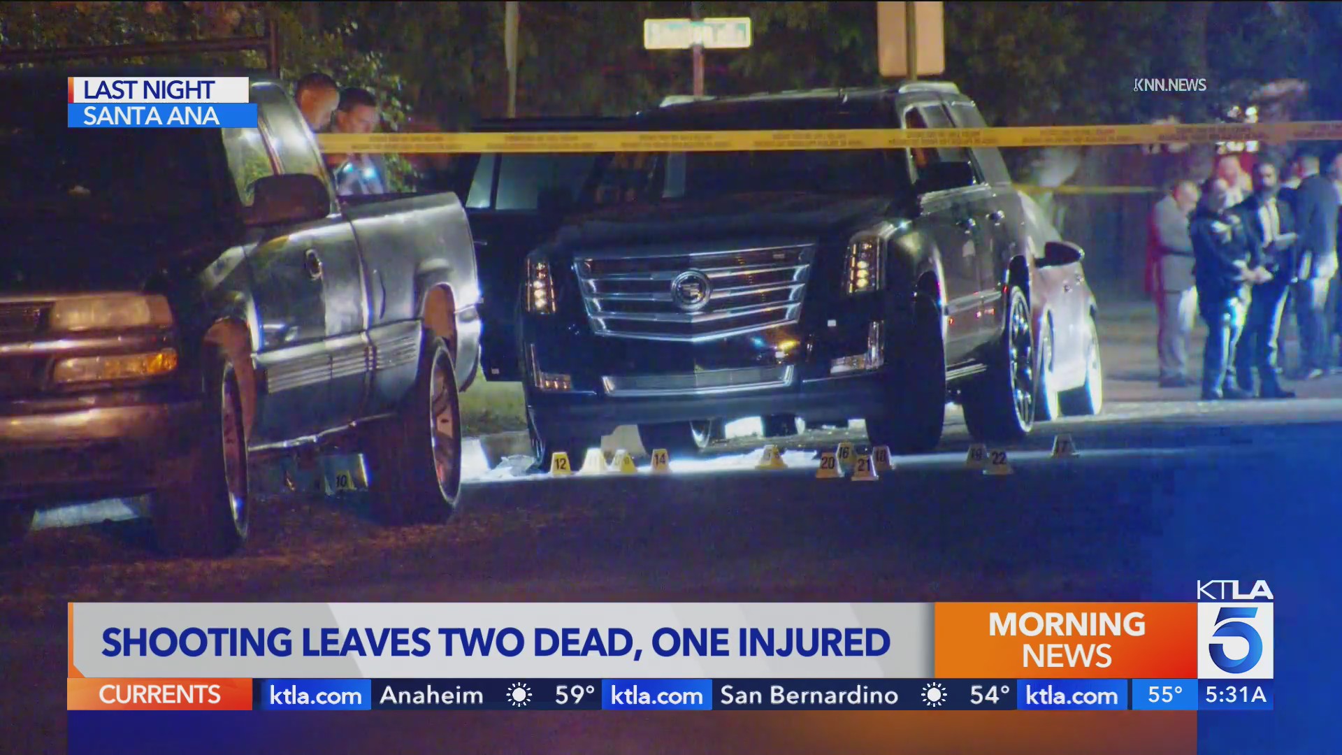 Deadly exchange of gunfire leaves 2 dead, 1 injured in Santa Ana