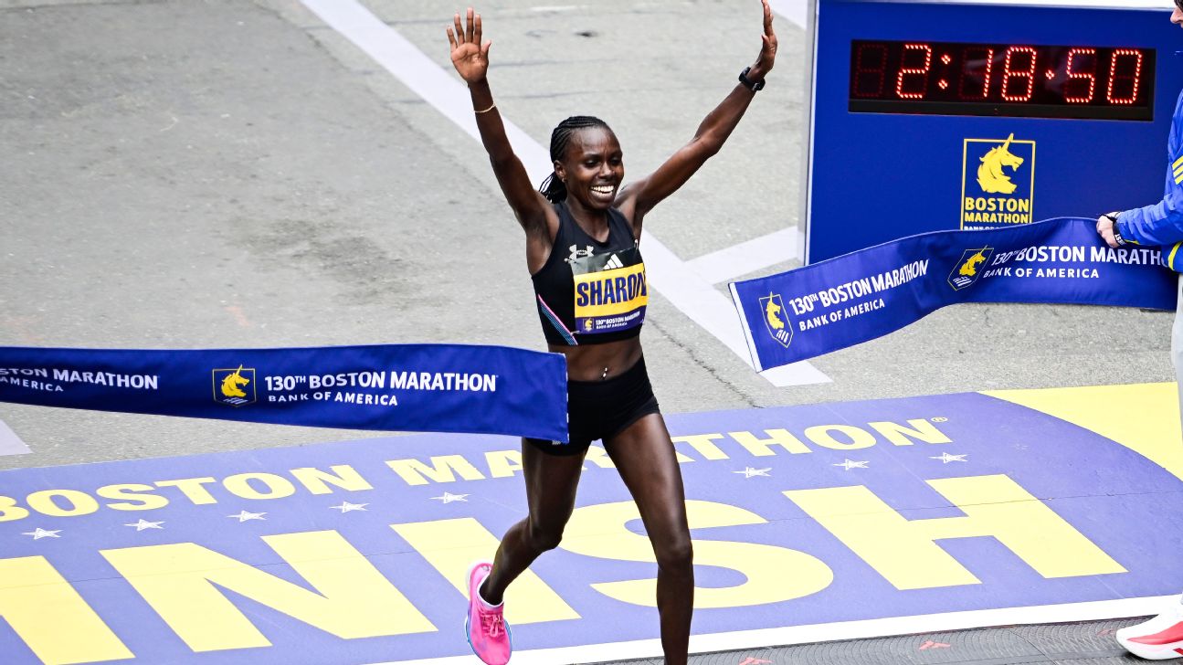 Kenya's Sharon Lokedi repeats as Boston Marathon winner