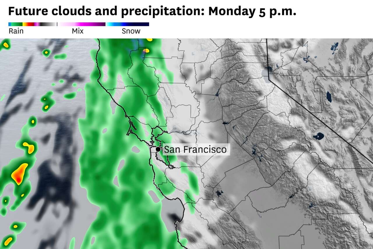 Bay Area rain Monday: Timing, totals and wind gust forecast