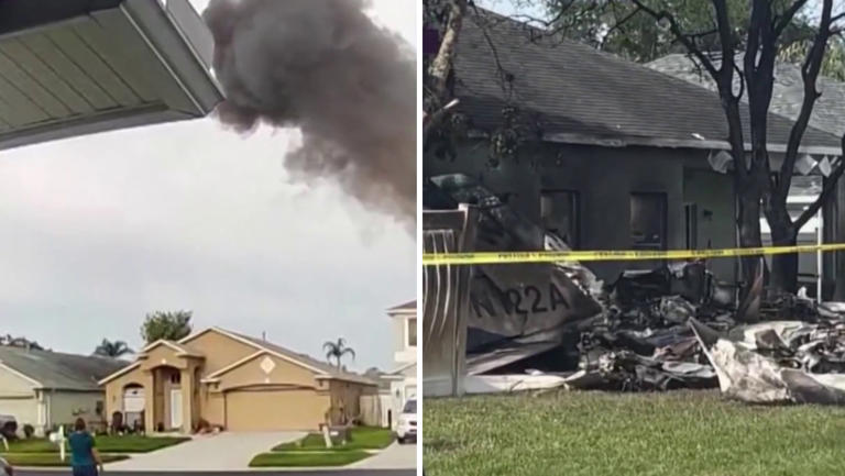Pilot killed in Florida plane crash; aftermath caught on doorbell camera