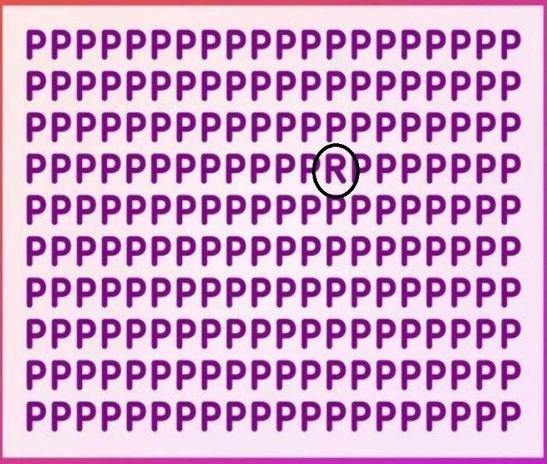 If you possess a 140+ IQ level, then find the letter “R” among the “P ...