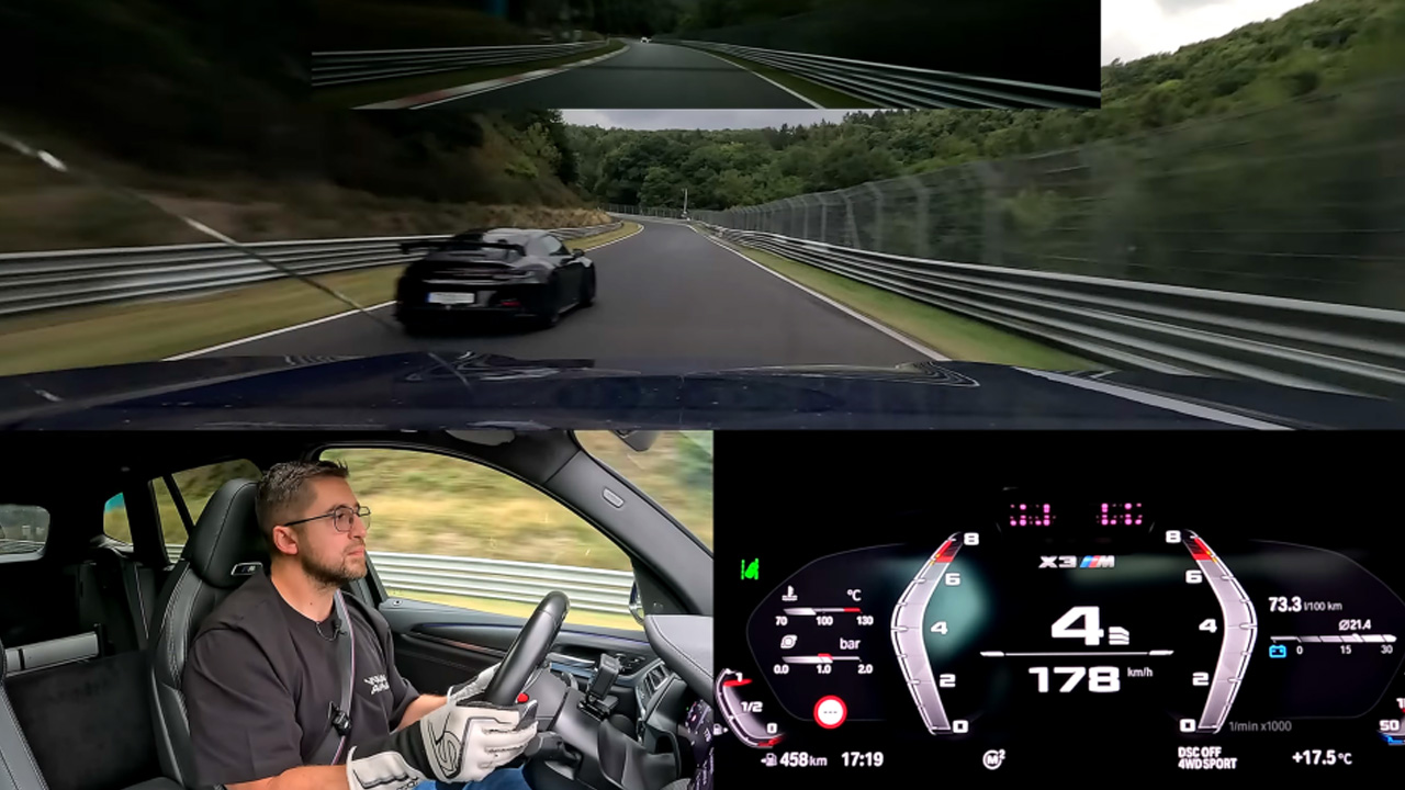 This 630HP X3M keeps up with supercars at Nürburgring race track