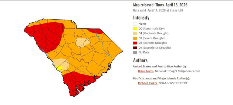 City in South Carolina asks residents to conserve water due to drought