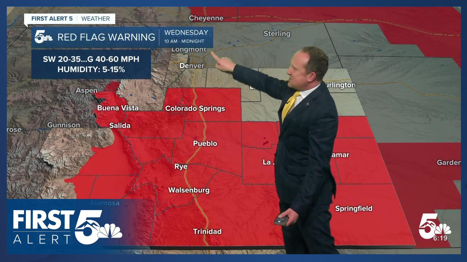 Highs in southern Colorado 15-20 degrees above average through Tuesday