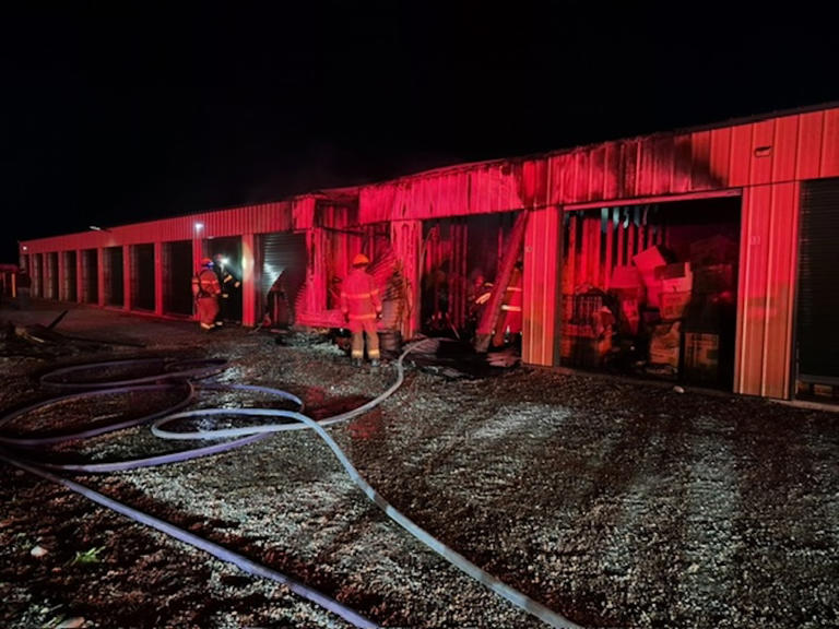 Multiple storage units damaged, destroyed in early morning fire
