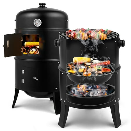 Zimtown Vertical BBQ Charcoal Grill and Smoker&comma; &dollar;50 &lpar;was &dollar;119&rpar;