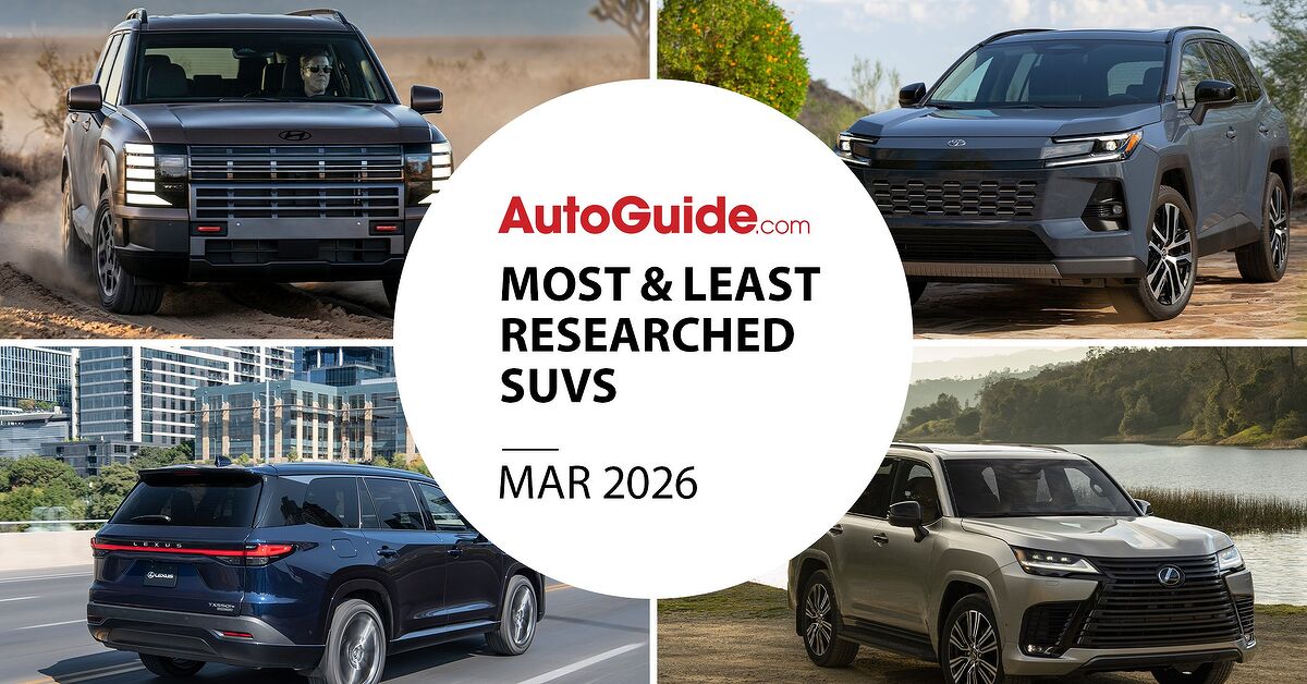 Most and least researched SUVs: March 2026
