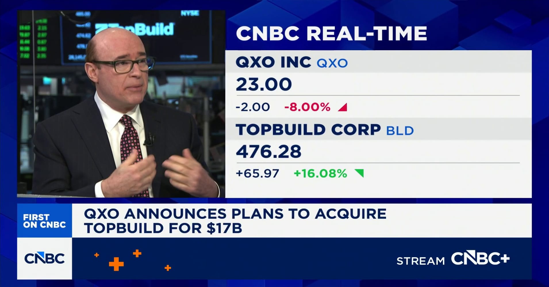 QXO CEO on plans to acquire TopBuild for $17 billion: The deal is ...