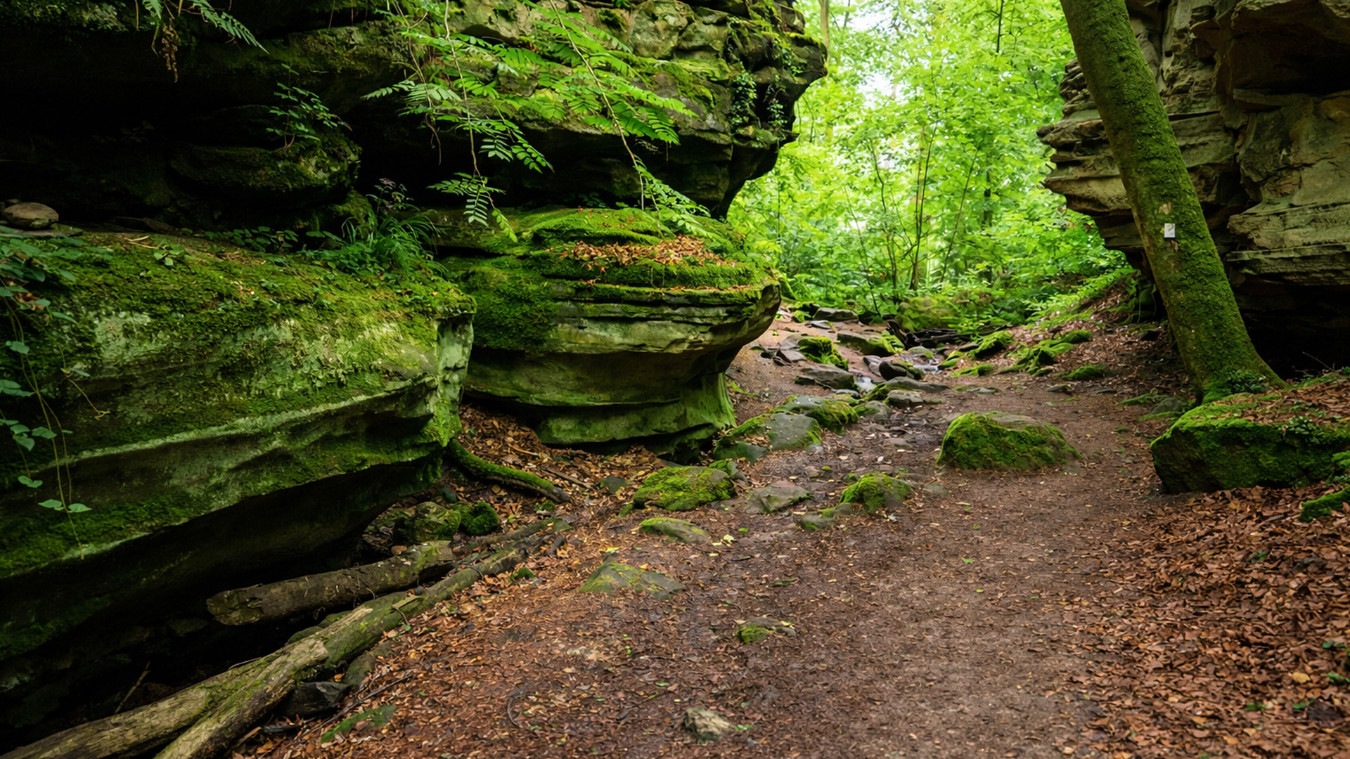 Teufelsschlucht Gorge trail Germany Eifel adventure (4K)