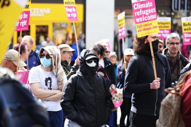 'English pride' protest met with anti-racism counter-protest in city centre