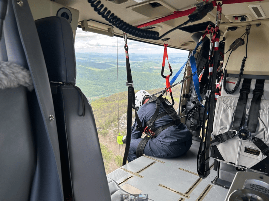 Injured hiker rescued by Med-Flight 1 on Old Rag Mountain