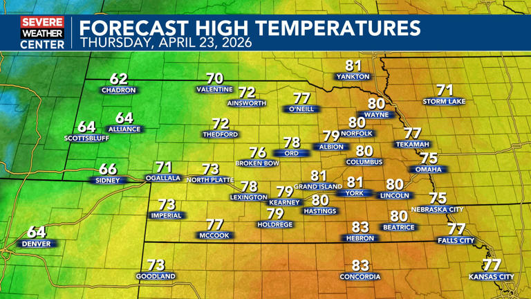 Unseasonably warm week ahead for Nebraska as Spring heat builds before ...
