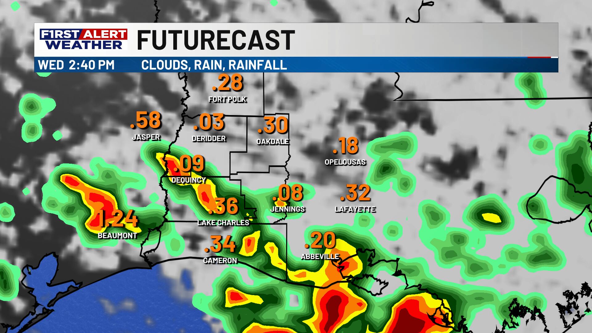 First alert forecast: Scattered showers return to southwest Louisiana ...