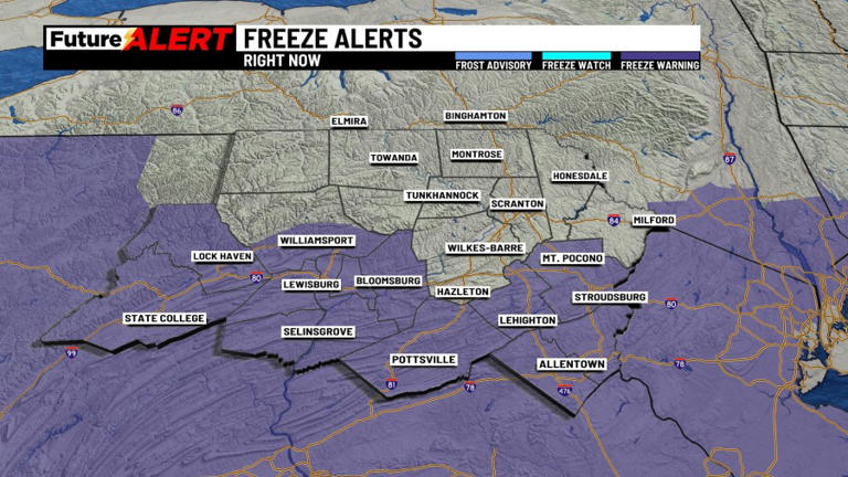 Pennsylvania weather: Chilly start to the week, passing snow shower ...
