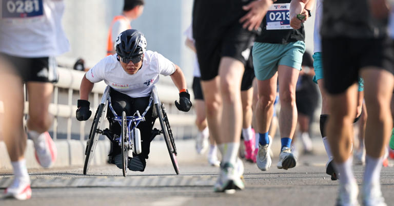 Disabled runners use frame runners, wheelchairs for inclusive society