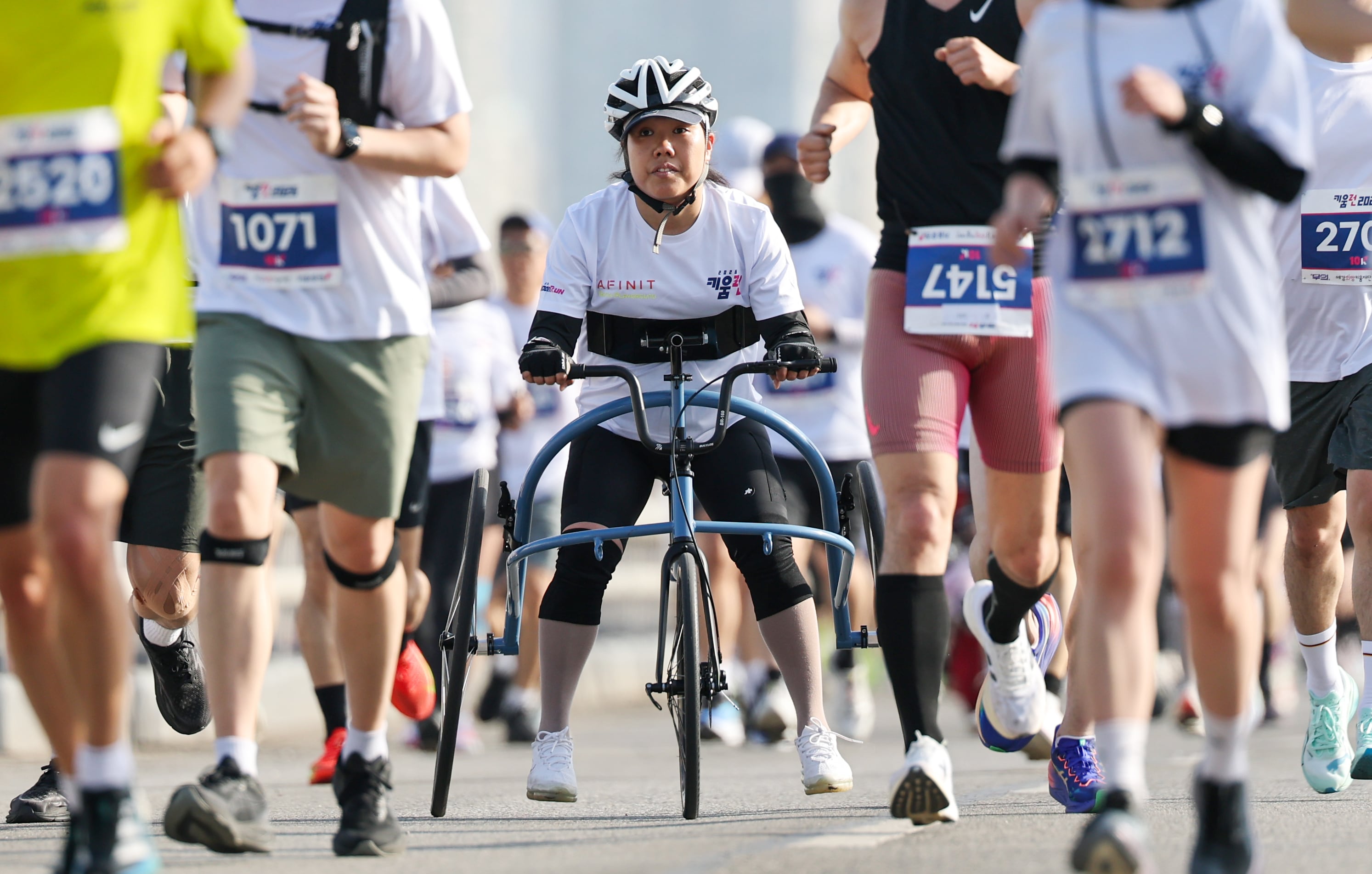 Disabled runners use frame runners, wheelchairs for inclusive society