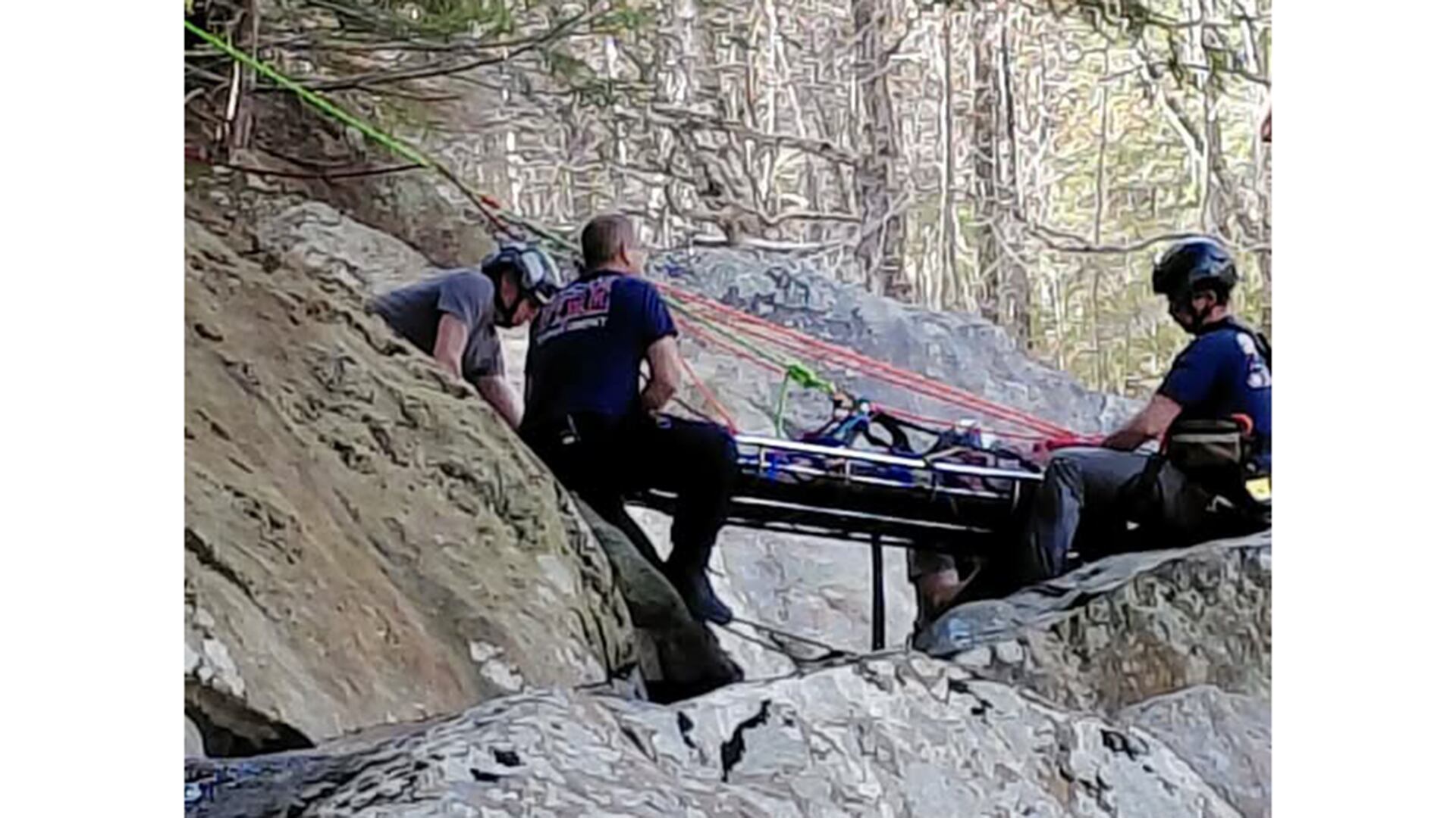 Crews use ropes to rescue fallen hiker in Ludlow