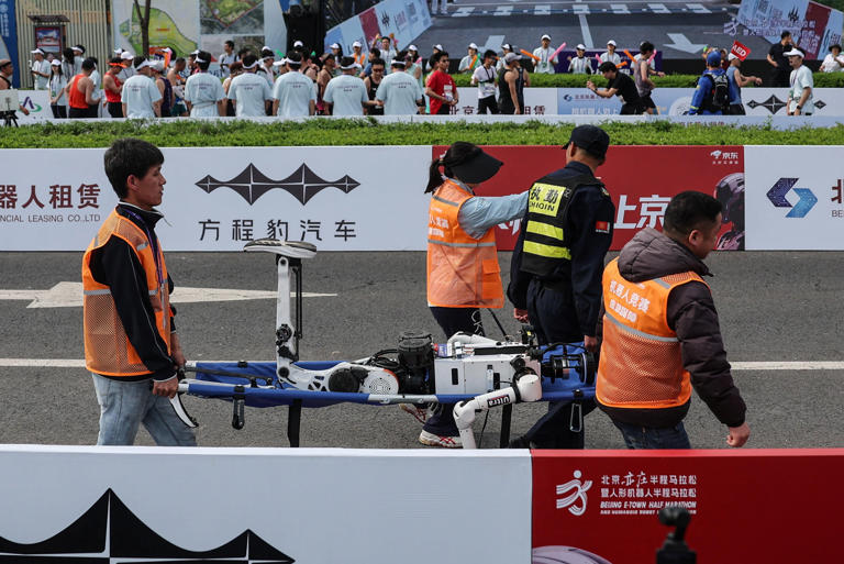 Humanoid robot beats human half-marathon world record in Beijing