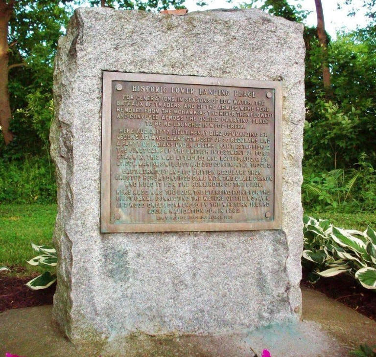 Vandals steal century-old plaque from Oneida Carry monument in Rome