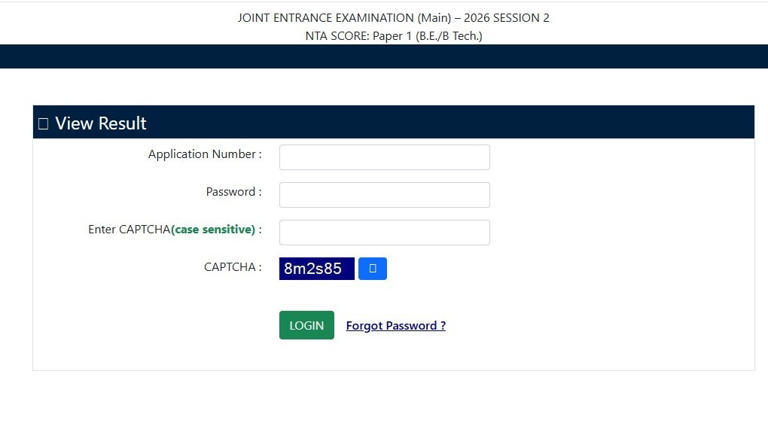 JEE Main 2026 session 2 result declared, direct link active: Check ...