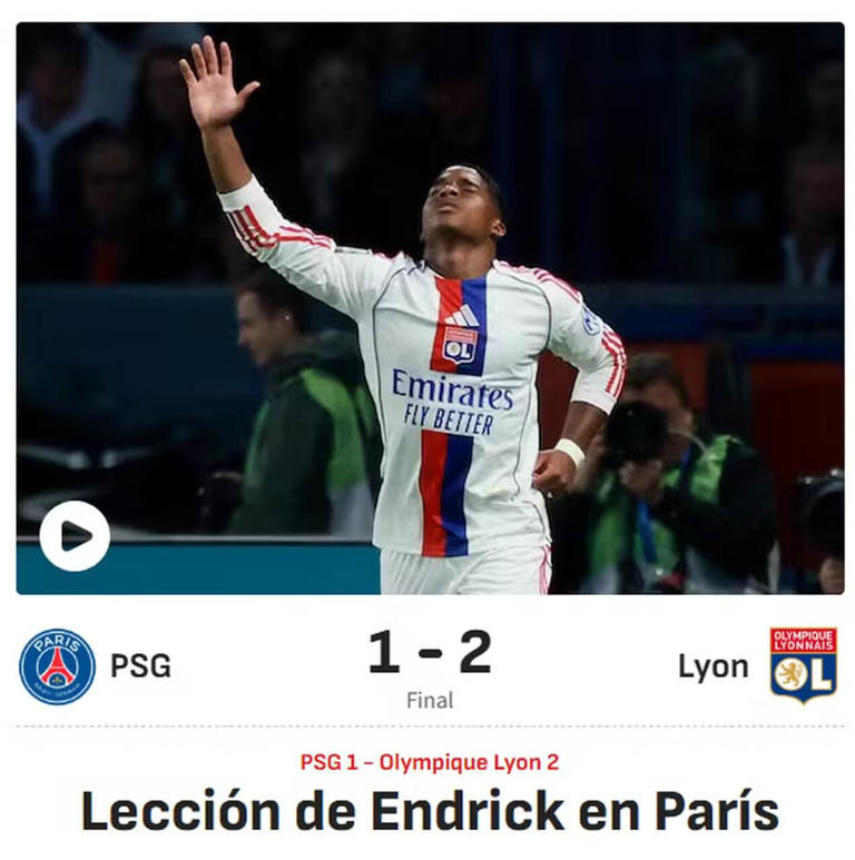 “Rei Endrick”: imprensa mundial se rende ao brasileiro após brilho em Paris